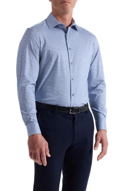 Bugatchi James Ooohcotton® Herringbone Button-up Shirt In White