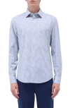 Bugatchi James Ooohcotton® Leaf Print Button-up Shirt In Mint