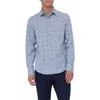 Bugatchi James Ooohcotton® Leaf Print Button-up Shirt In Sage
