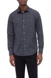 Bugatchi Men's Ooohcotton James Cocktail-print Sport Shirt In Black