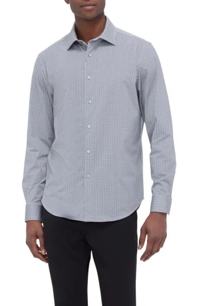 Bugatchi Men's Ooohcotton James Micro-check Sport Shirt In Black