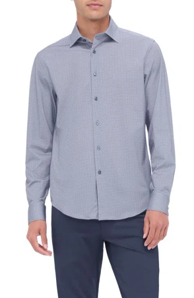 Bugatchi Men's Ooohcotton James Micro-check Sport Shirt In Camel