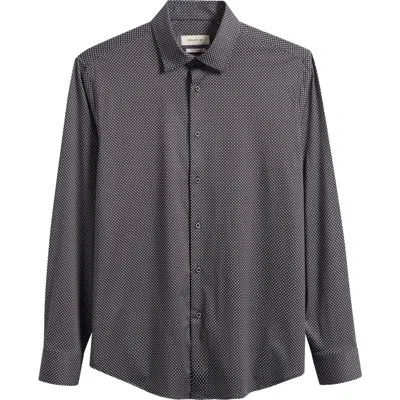 Bugatchi James Ooohcotton® Microprint Button-up Shirt In Black
