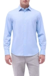 Bugatchi James Ooohcotton® Mini Check Print Button-up Shirt In Ice