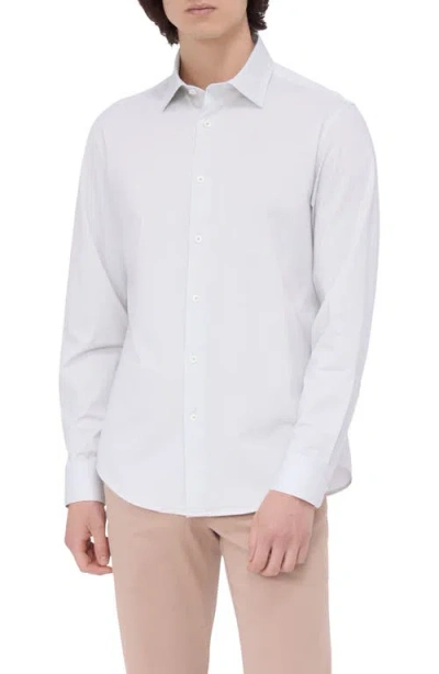 Bugatchi James Ooohcotton® Pinstripe Button-up Shirt In White