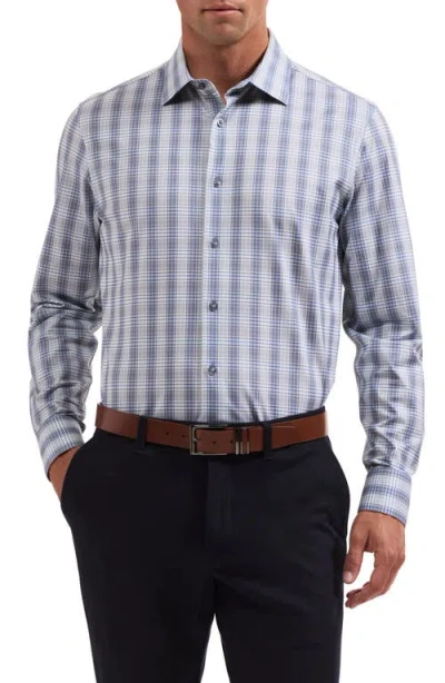 Bugatchi James Ooohcotton® Plaid Button-up Shirt In Blue