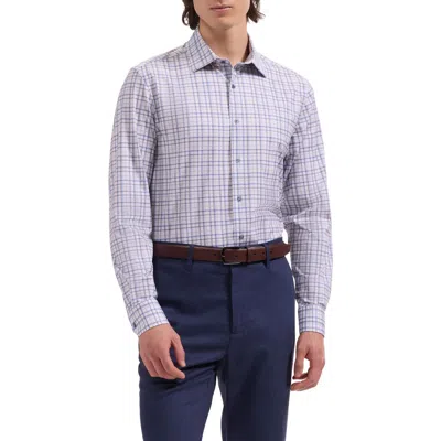 Bugatchi James Ooohcotton® Plaid Print Button-up Shirt In Blue