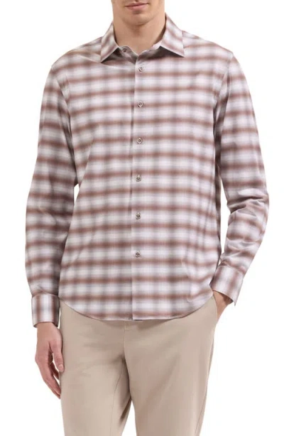 Bugatchi James Ooohcotton® Plaided Performance Shirt In Multi