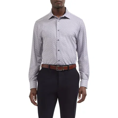 Bugatchi James Ooohcotton® Print Button-up Shirt In Transparent