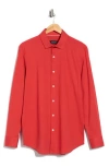 Bugatchi James Ooohcotton® Solid Button-up Shirt In Red