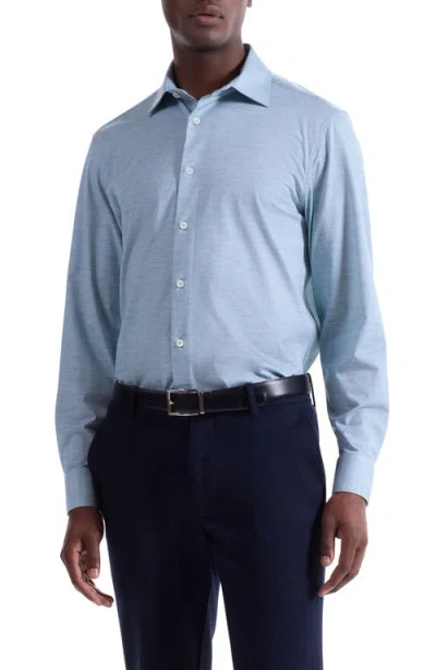 Bugatchi James Ooohcotton® Space Dye Button-up Shirt In Blue