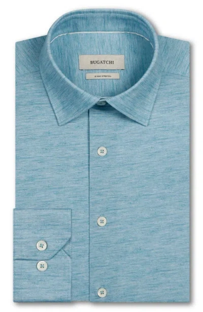 Bugatchi James Ooohcotton® Space Dye Button-up Shirt In Blue