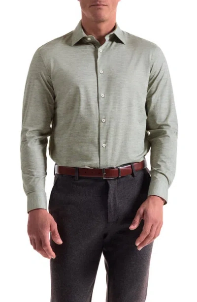 Bugatchi James Ooohcotton® Space Dye Button-up Shirt In Brown