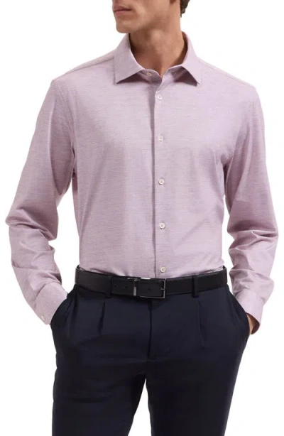 Bugatchi James Ooohcotton® Space Dye Button-up Shirt In Pink