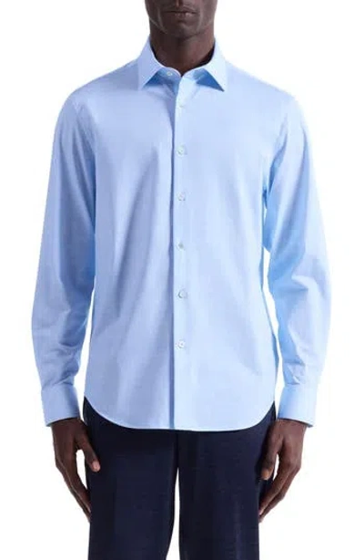 Bugatchi James Ooohcotton® Space Dye Button-up Shirt In Ice