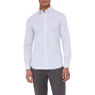 Bugatchi James Ooohcotton® Tattersall Check Button-down Shirt In Brown