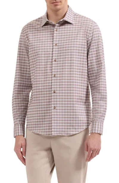 Bugatchi James Plaid Ooohcotton® Shirt In Neutral