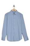 Bugatchi James Stretch Cotton Button-up Shirt In Air Blue