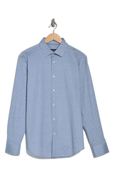 Bugatchi James Stretch Cotton Button-up Shirt In Air Blue