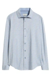 Bugatchi Jimmy Ooohcotton® Abstract Print Button-up Shirt In Blue