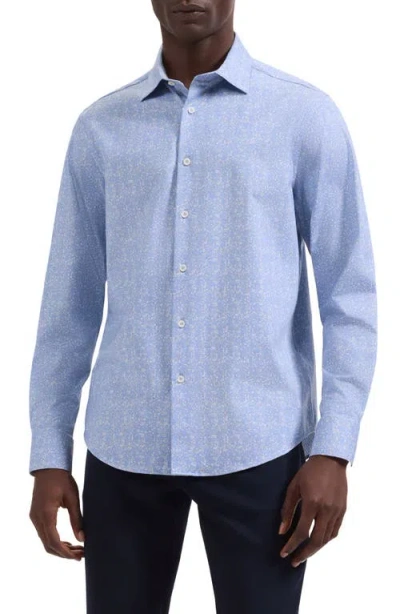 Bugatchi Jimmy Ooohcotton® Abstract Print Button-up Shirt In Blue