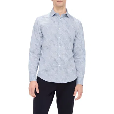 Bugatchi Jimmy Ooohcotton® Abstract Print Button-up Shirt In Blue