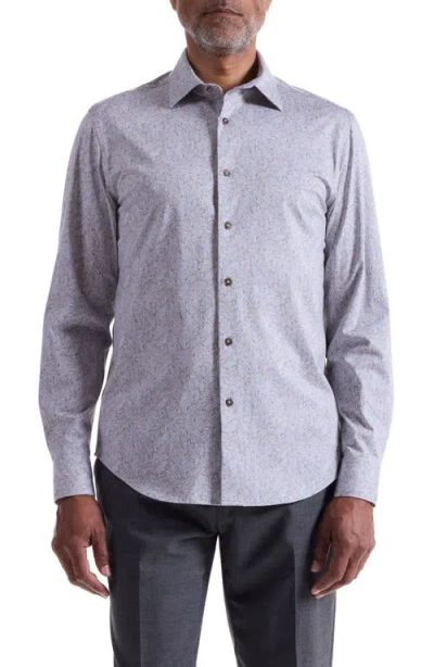 Bugatchi Jimmy Ooohcotton® Botalnical Button-up Shirt In Blue