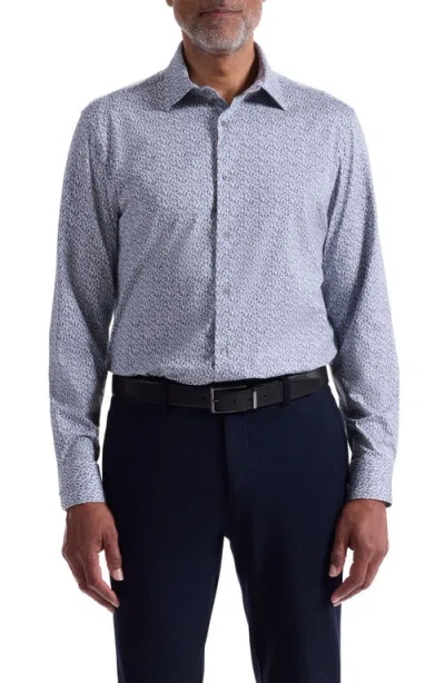 Bugatchi Jimmy Ooohcotton® Button-up Shirt In Blue
