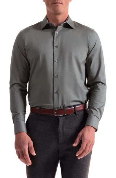 Bugatchi Jimmy Ooohcotton® Button-up Shirt In Brown