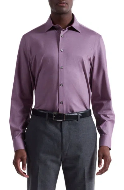 Bugatchi Jimmy Ooohcotton® Button-up Shirt In Purple