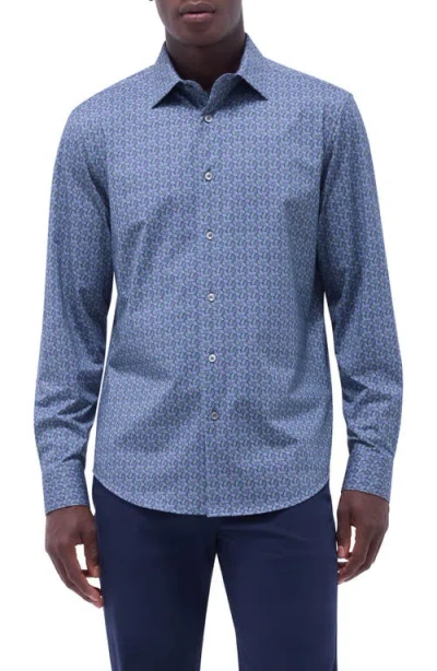 Bugatchi Jimmy Ooohcotton® Button-up Shirt In Gray