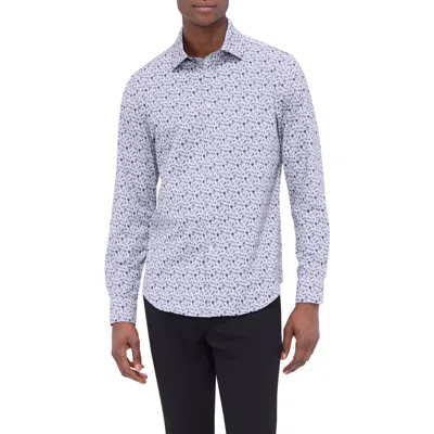 Bugatchi Jimmy Ooohcotton® Cocktail Print Button-up Shirt In Blue