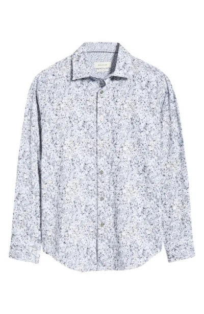 Bugatchi Jimmy Ooohcotton® Floral Button-up Shirt In Gray