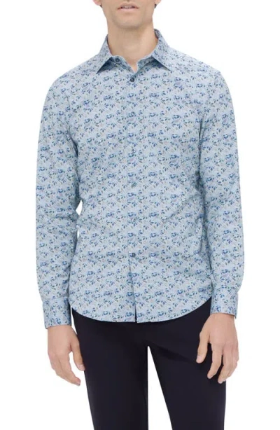Bugatchi Jimmy Ooohcotton® Floral Button-up Shirt In Green