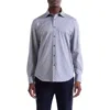 Bugatchi Jimmy Ooohcotton® Geo Print Button-up Shirt In Blue