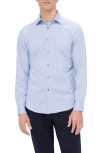 Bugatchi Jimmy Ooohcotton® Geo Print Button-up Shirt In Cobalt