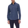 Bugatchi Jimmy Ooohcotton® Geo Print Button-up Shirt In Dark Navy