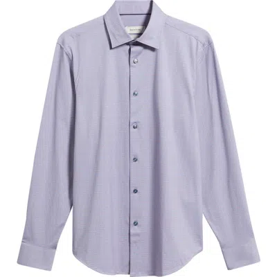 Bugatchi Jimmy Ooohcotton® Geo Print Button-up Shirt In Purple