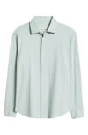 Bugatchi Jimmy Ooohcotton® Herringbone Button-up Shirt In Mint