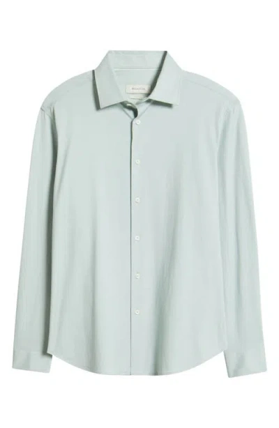 Bugatchi Jimmy Ooohcotton® Herringbone Button-up Shirt In Mint