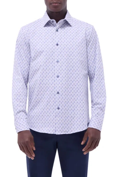 Bugatchi Jimmy Ooohcotton® Paisley Button-up Shirt In Dusty Pink