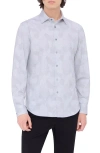 Bugatchi Jimmy Ooohcotton® Patchwork Print Button-up Shirt In Zinc