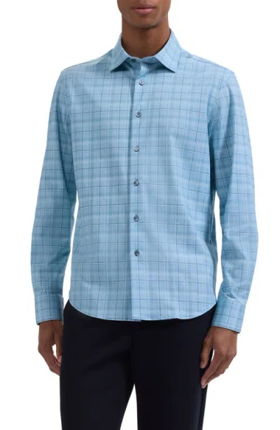 Bugatchi Jimmy Ooohcotton® Plaid Button-up Shirt In Blue