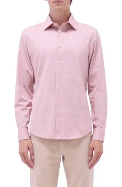 Bugatchi Jimmy Ooohcotton® Print Button-up Shirt In Orange