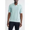 Bugatchi Johnny Collar Basket Stitch Cotton Blend Polo Sweater In Green