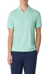 Bugatchi Johnny Collar Marled Polo In Mint