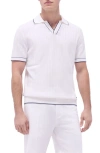Bugatchi Johnny Collar Rib Polo In Chalk