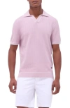 Bugatchi Johnny Collar Rib Polo In Dusty Pink