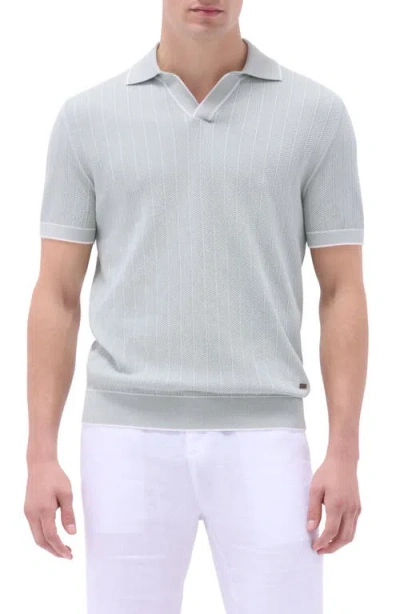 Bugatchi Johnny Collar Rib Polo In Mint