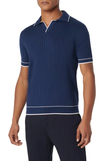 BUGATCHI BUGATCHI JOHNNY COLLAR RIB POLO